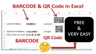 How to create BARCode in Excel || How to create QR Code in Excel || BARCODE & QR Code in Excel ||