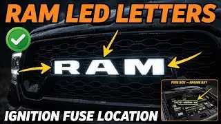 Dodge Ram truck LED emblem letter install on grill with ignition fuse location