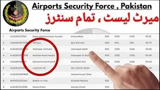 ASF Merit List 2022 | ASF Corporal Merit List | ASF Assistant Sub Inspector (ASI) Merit List