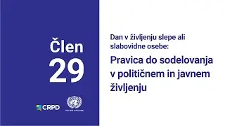 Dan v življenju slepe ali slabovidne osebe: Pravica do sodelovanja v političnem in javnem življenju