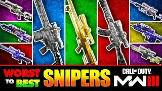 Modern Warfare 3 Sniper Rifles Ranked WORST to BEST! (including MW2 Snipers)