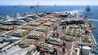Iran Panic! USS Abraham Crew Installs Hundreds of Missiles Naval Operations in the Middle East