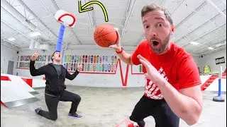 GAME OF ULTIMATE BASKETBALL TRICK SHOTS! / World Record Jugglin Josh VS US!