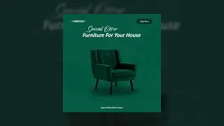 Furniture | Social Media Post Design in Photoshop | In 10mint