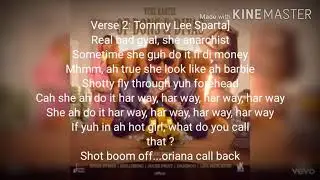 Vybz Kartel : Bad Gyal Ft Skillibeng,Jucee Froot & Tommy Lee Lyric video
