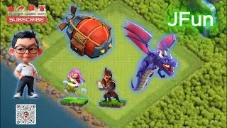 COC TH13 S.Archers Blimp Dragons attack game plays 25Apr1