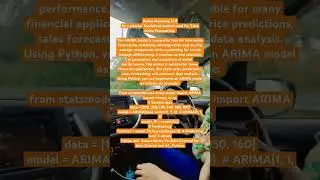 Time Series Forecasting with ARIMA Modeling Python.  #python #shorts #short #trending #ai #video
