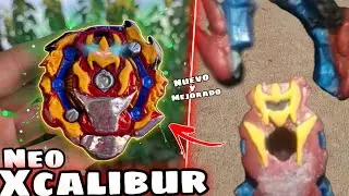 Reconstruyendo a NEO XCALIBUR 🟢 la PRIMER CREACIÓN BEYBLADE DEL CANAL! #beyblade #beybladeburst