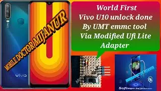 Vivo U10 | Vivo 1916 | pin | pattern | unlock by UMT Emmc Tool | with ufi lite modified adaptor