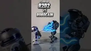 star wars R2D2 vs Robocain #shorts #comedy #movies