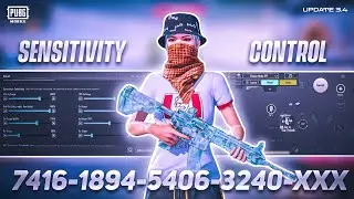 Pubg Mobile/BGMI 2024 🔥 New Best Sensitivity Code + Control settings in UPDATE 3.4 Sensitivity 2024