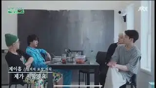 hobi offering to clean table up, jk said 