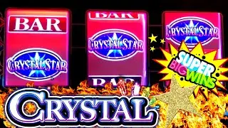 CRYSTAL STAR Slot Machine ★PROGRESSIVE JACKPOT WON★  $11.25 Max Bet | 3 Reel Slot Max Bet BIG WIN