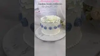 Light purple or white colour border design🥰😍.itna sundar.#cakes #shorts #viral #shortsfeed #trending