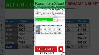 #youtubeshorts Rename a sheet#youtubeshorts