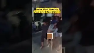 Mampus‼️ maling motor ketangkep ditelanjangi warga di Cirebon 🫵