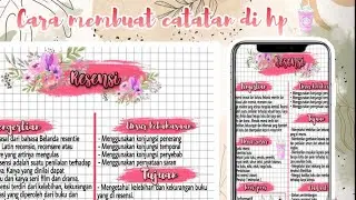 Cara membuat catatan aesthetic di hp | How i take my digital notes l Christin Aini ✨ 