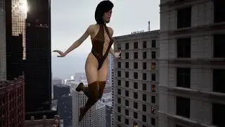 Flying Like Supergirl in the Unreal Engine 5 Matrix Awakens City Map