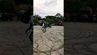 Professional Bike stunts at October Biker's fest 2025 .