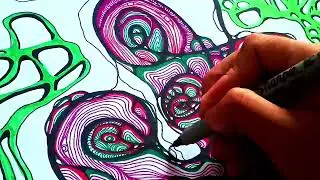 Introspective Art Process- Red and Green