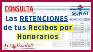 Como verificar si pagaron la retención de mis Recibos por Honorarios - Renta de Cuarta Categoría