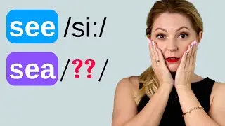 How to pronounce SEA and SEE (+idioms)  Confusing words in English