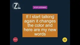 ZIM Bubbling 203. Speech Recognition and Talking! 