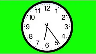 clock effect  green screen no copyright