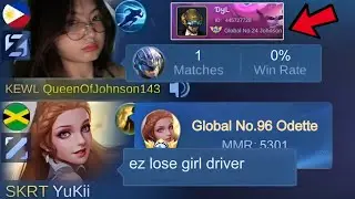 I PRETEND NOOB GIRL IN SOLO RANKED !! THEN SHOWING MY GLOBAL BADGE...💀