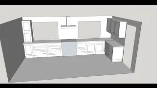 How to design a UK kitchen in Sketchup Make Part 3 HD