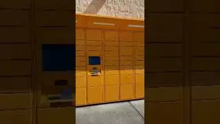 picking up a package at an Amazon Locker