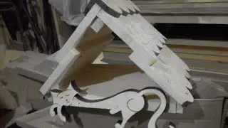 Резьба нихромовой струной. Декор кормушки.