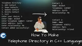 Telephone directory in cpp language || Cpp project
