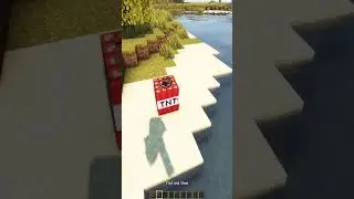 Minecraft Realistic TNT Explode - Realistic Minecraft #shorts #minecraft