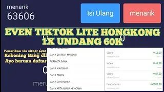 Cara daftar Even tiktok lite terbaru 1x undangan 60k
