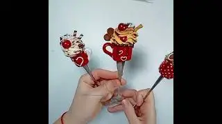 Ложечки с декором из полимерной глины / мастер класс лепки