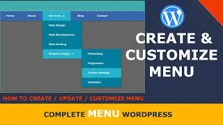 How to Create Menu in Wordpress | Customize Menu