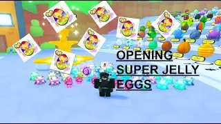 PET SIM 99| 10x SUPER JELLY EGG OPENING!!| CHANCE FOR HUGE AND TITANIC!!!!!| GIVEAWAY AT 250 SUBS!