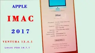 I Mac 2017 | MacOs Ventura 13.4.1 | Logic Pro 10.7.7 | Khan Studio