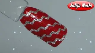 ▶ Маникюр Зигзаг с помощью ленты для ногтей / Bornprettystore