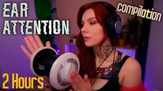 ASMR Deep Ear Attention for 2 Hours 💎 Ear Massage, Mic Brushing, Latex Gloves, Fluffy Cover and More