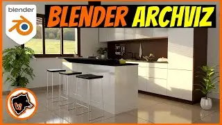 Create a KITCHEN in BLENDER with ARCHIPACK PRO (Island Version)