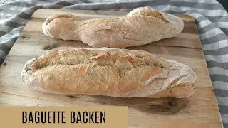 Baguette Rezept | einfaches Brot backen | Brot über Nacht Rezept | Baguette selber backen