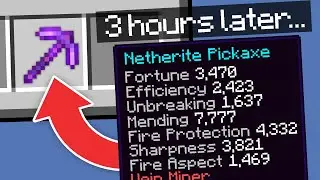 Minecraft, But we Enchant Every Second...