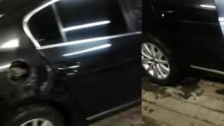 disassembly of the rear and front door trim panel on Volkswagen Passat 7