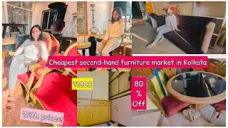 CHEAPEST SECOND HAND FURNITURE MARKET IN KOLKATA | WHOLESALE SECONDHAND FURNITURE| 80% OFF