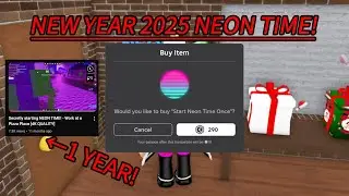 Doing a NEON TIME AGAIN in Roblox Work at a Pizza Place!