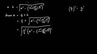 Deriving Herons Formula Area of a Triangle