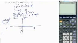 Graph cubic polynomial function by finding intercepts and leading coefficient test