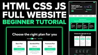 HTML CSS and Javascript Website Tutorial for Beginners Project - Finance Bank Saas Fully Responsive
